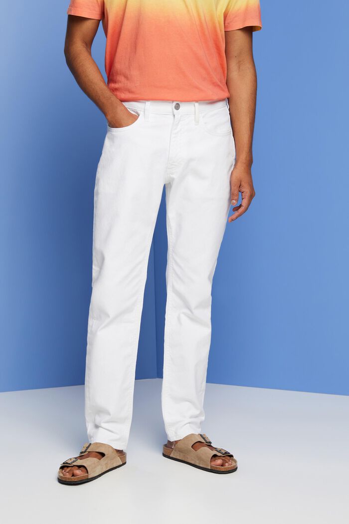 Weiße Stretch-Jeans