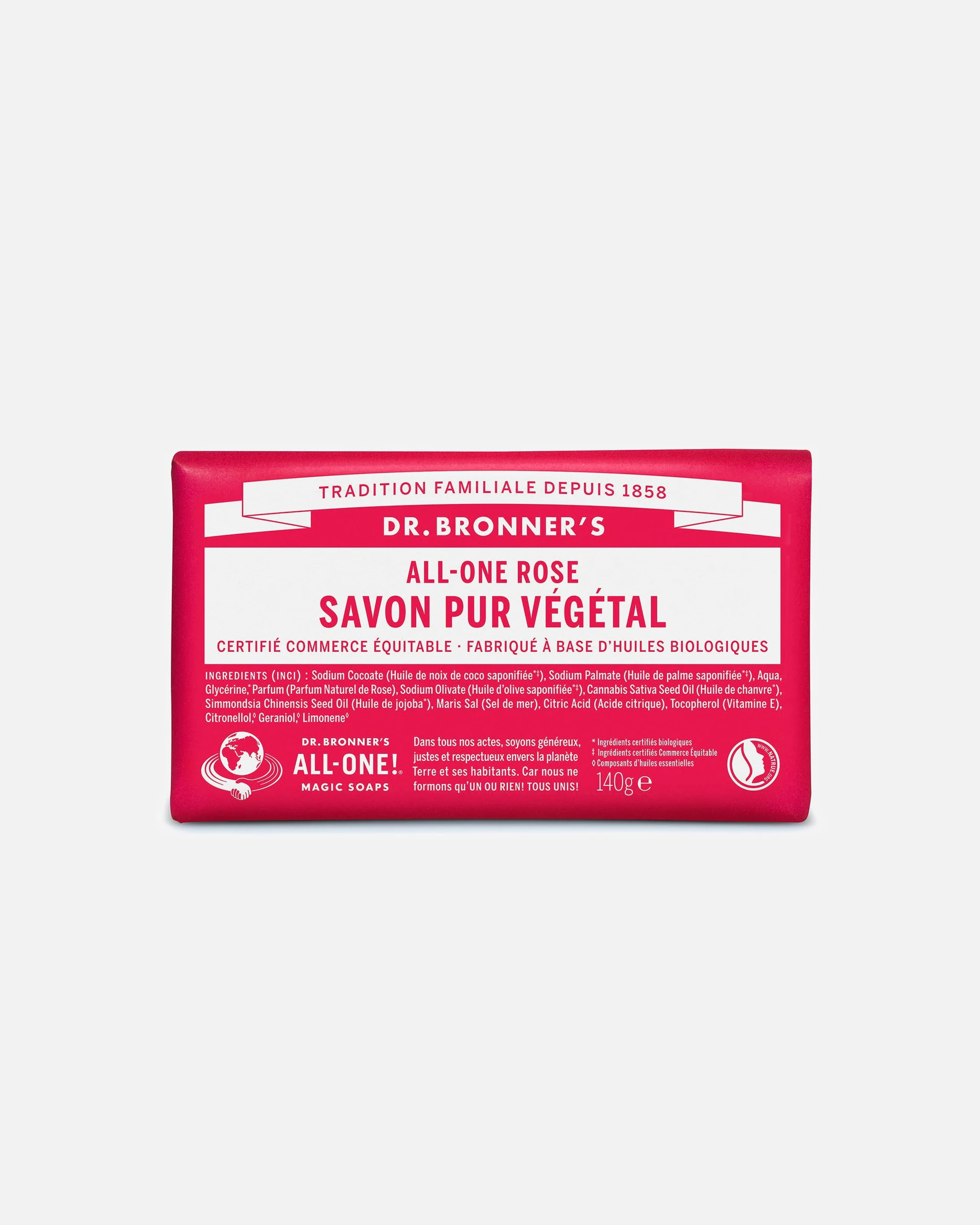 Dr. Bronner's čvrsti sapun s mirisom ruže