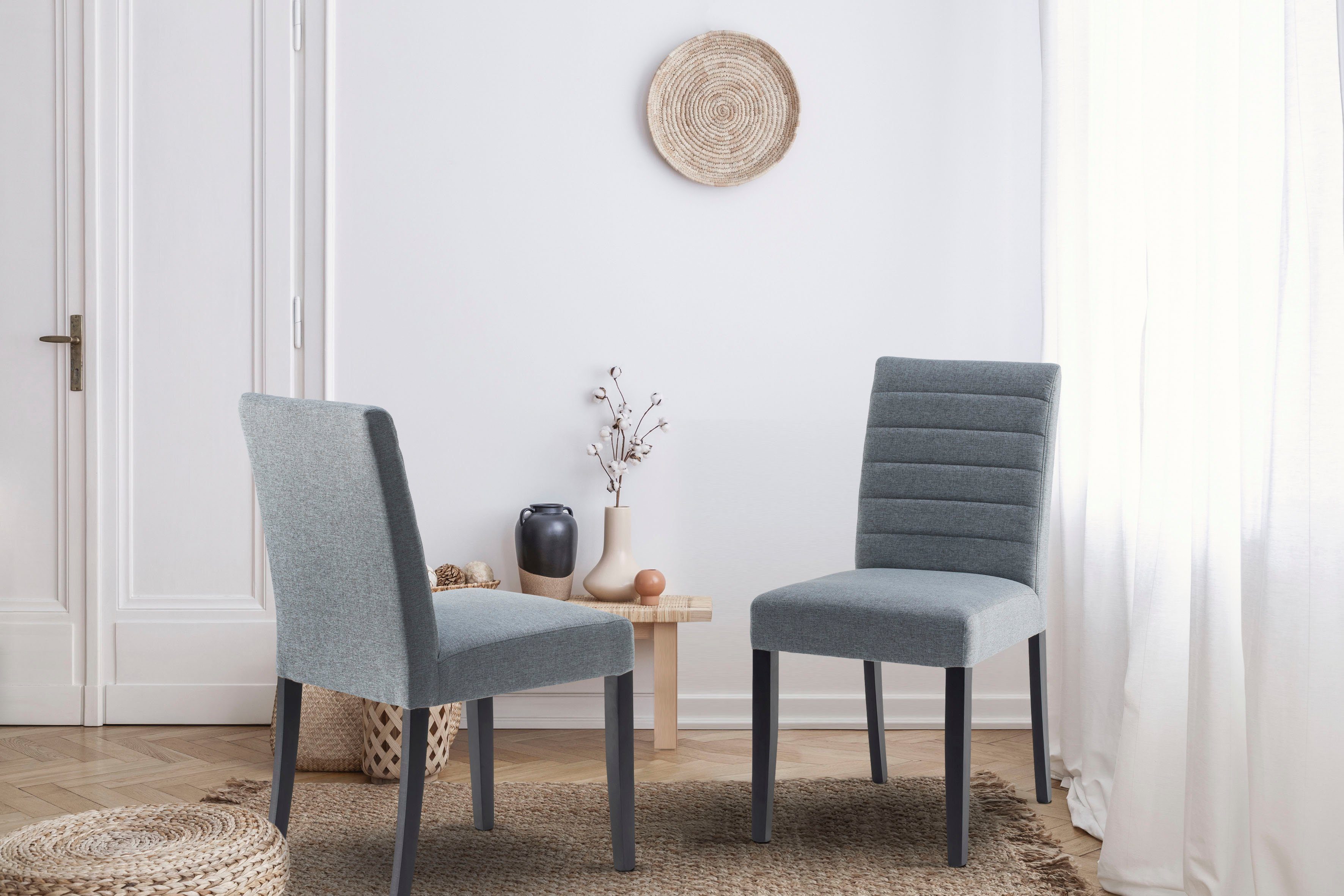 Home affaire 4-Fußstuhl Dristner (Set, 2 St), im 2er-Set, aus massiver Buche
