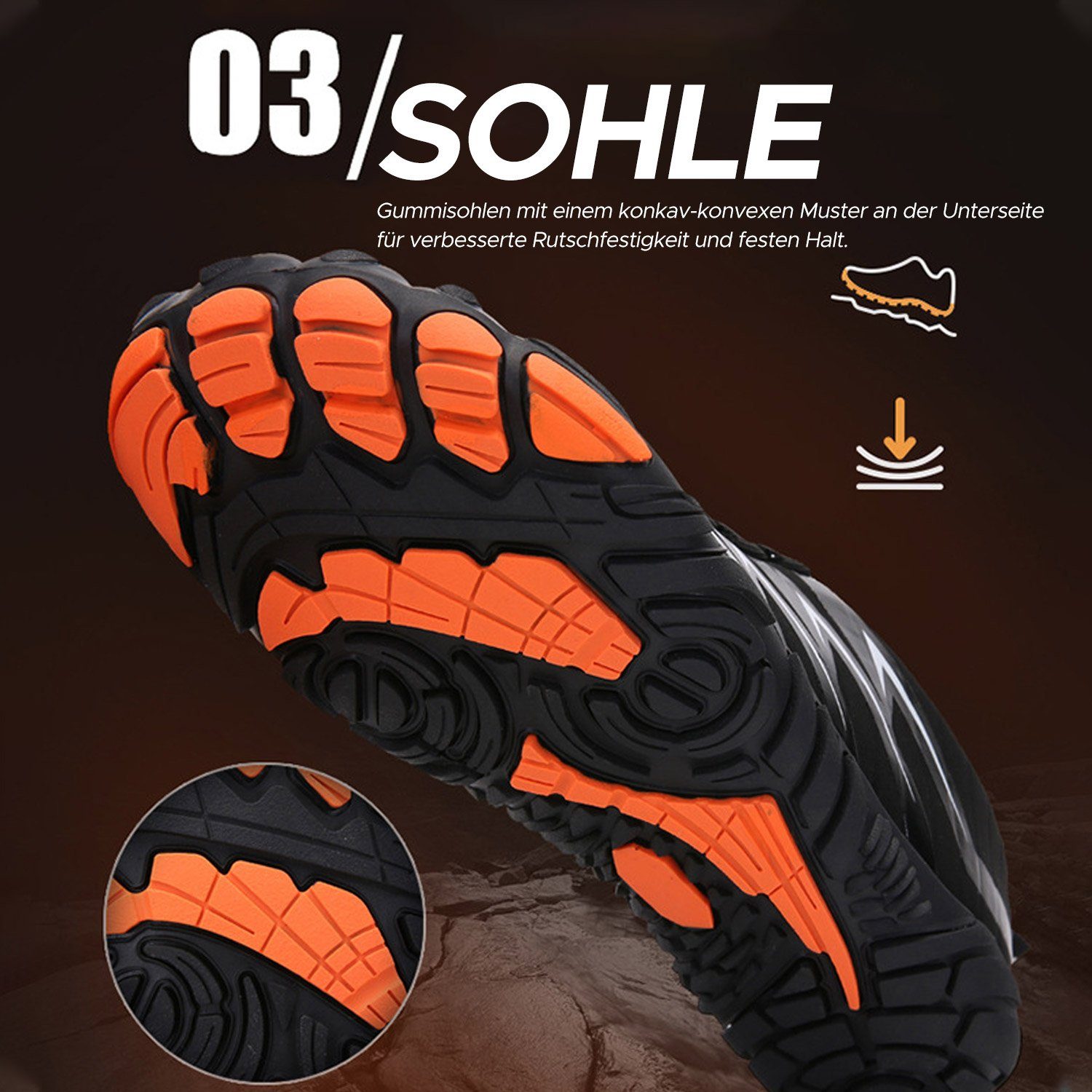 Daisred Unisex Traillaufschuhe Zehenschuhe Schnell Trocknend Barfußschuh