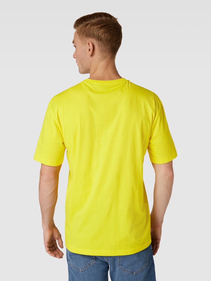 T-Shirt mit Label-Details in gelb