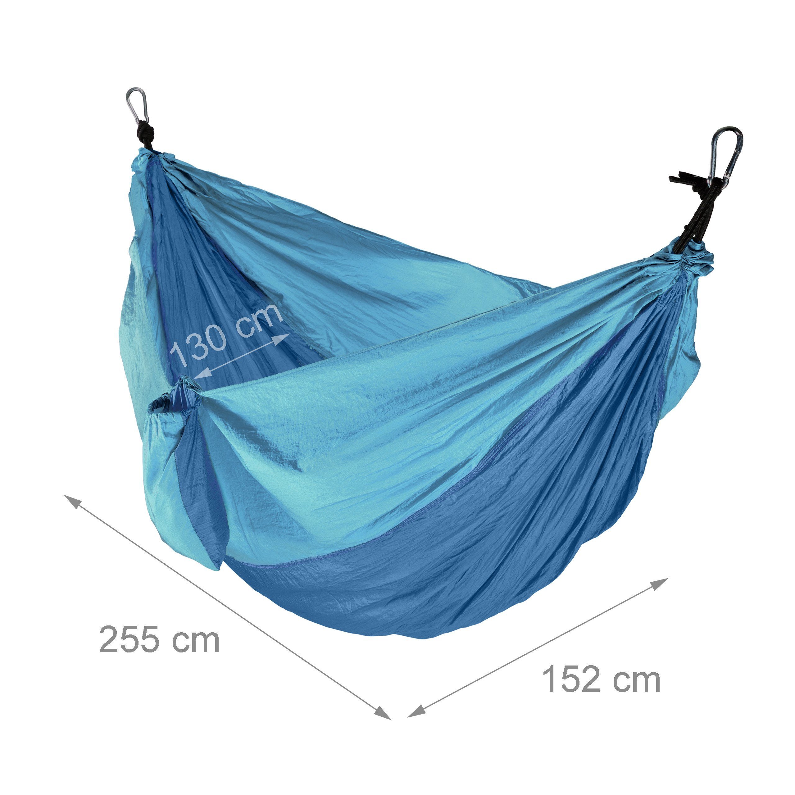 relaxdays Hängematte Hängematte Outdoor, Blau