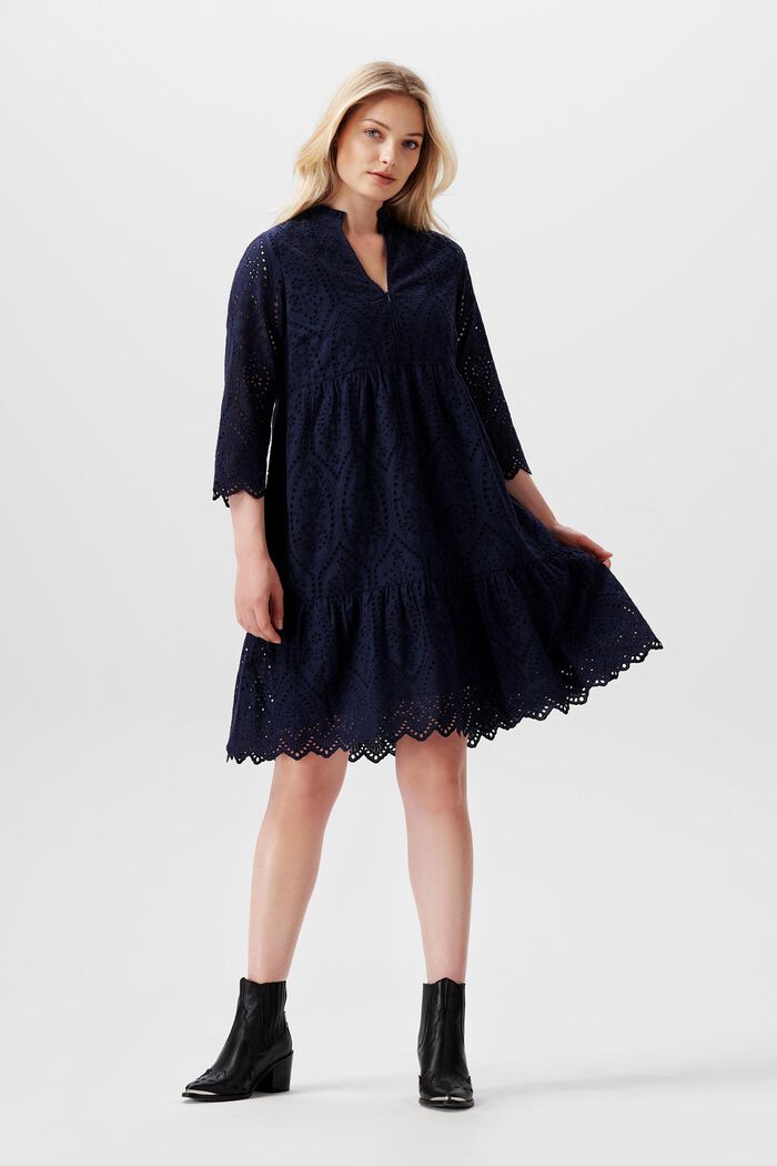 Kleid mit Lochstickerei und Stillfunktion