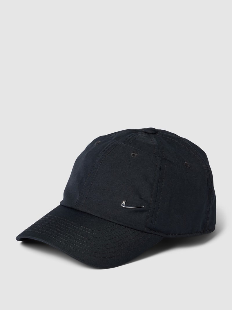 Basecap mit Label-Detail in schwarz