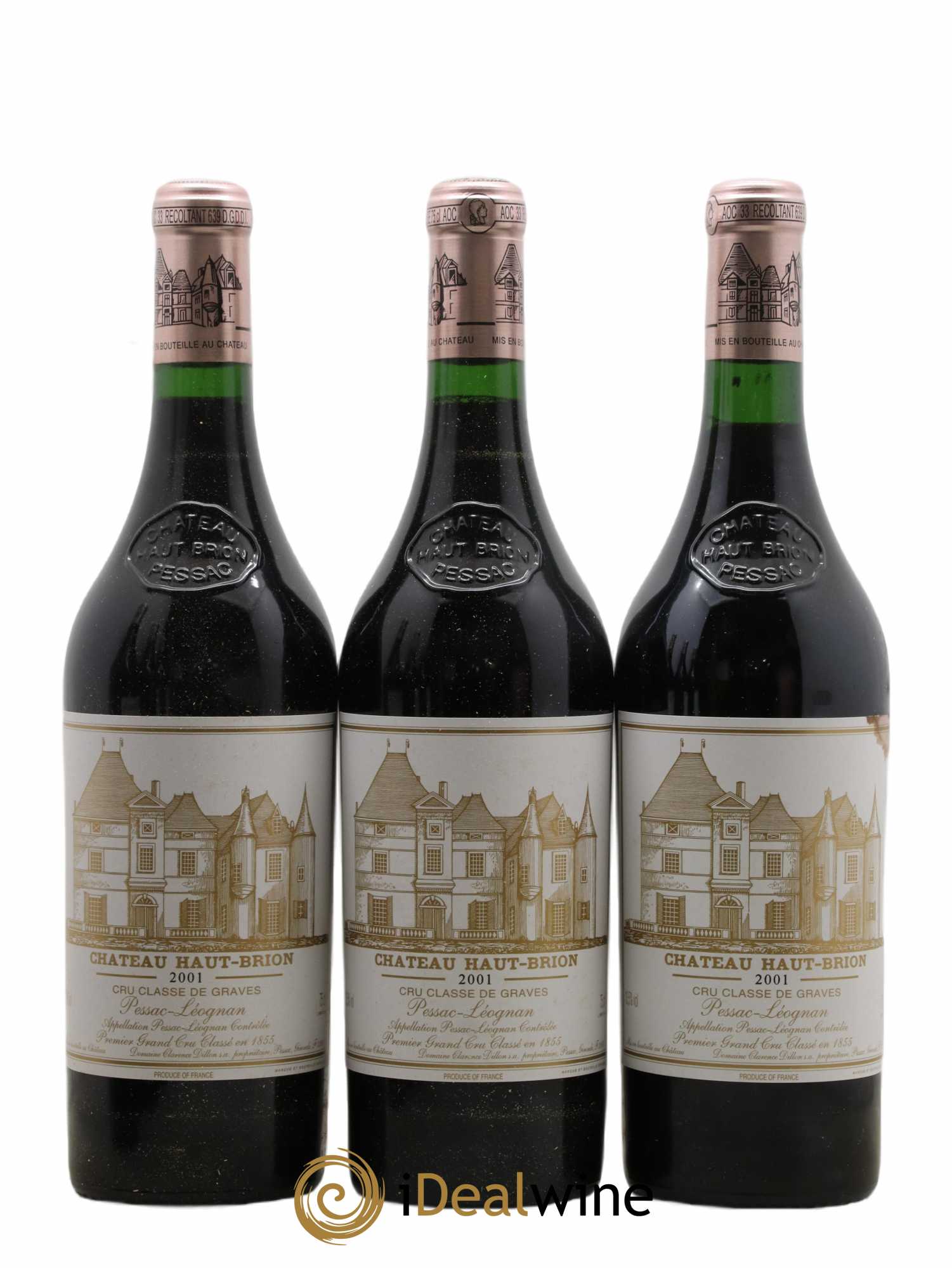 Château Haut Brion 1er Grand Cru Classé  2001 - Lot de 12 Bouteilles