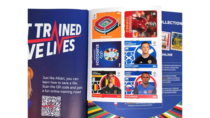 Topps - UEFA EURO 2024 - Sticker-Kollektion Hardcover-Album