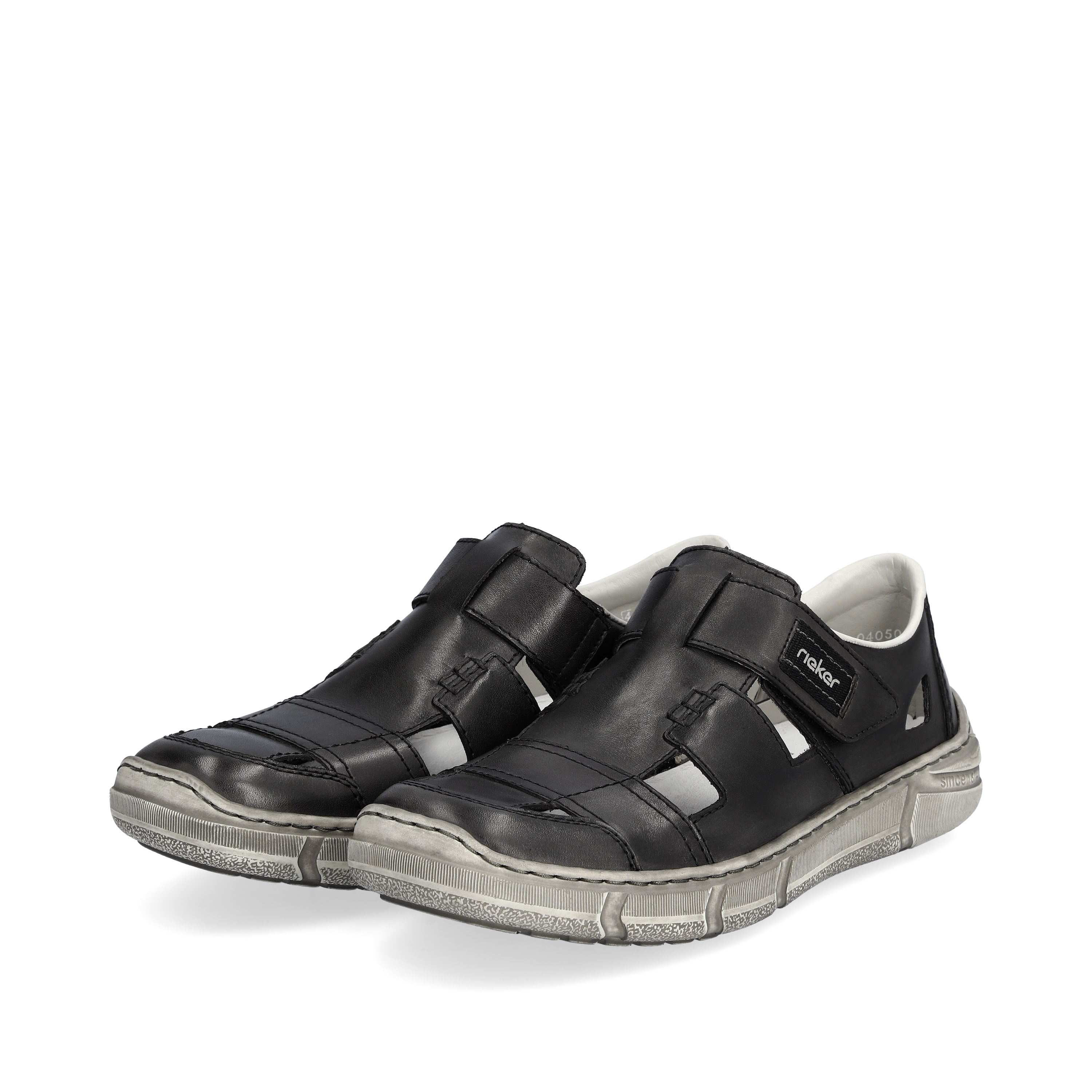 Rieker Herren Slipper asphaltgrau