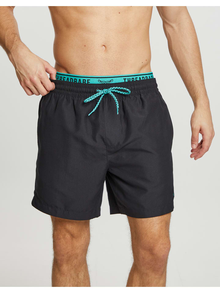 Threadbare Badehose THB Swim Short Parker in Black günstig kaufen M