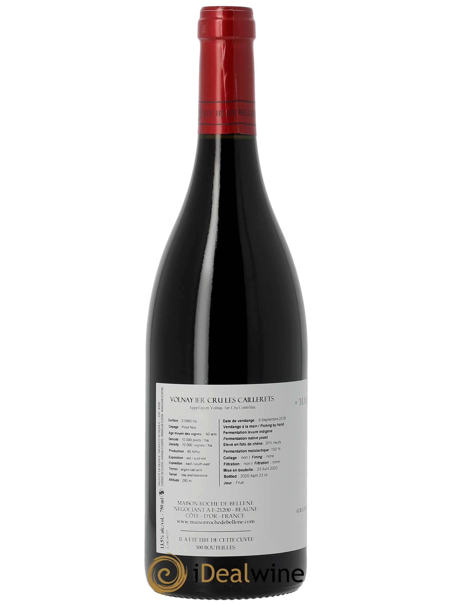 Volnay 1er Cru Les Caillerets Maison Roche de Bellene  2018 - Lot de 1 Bouteille