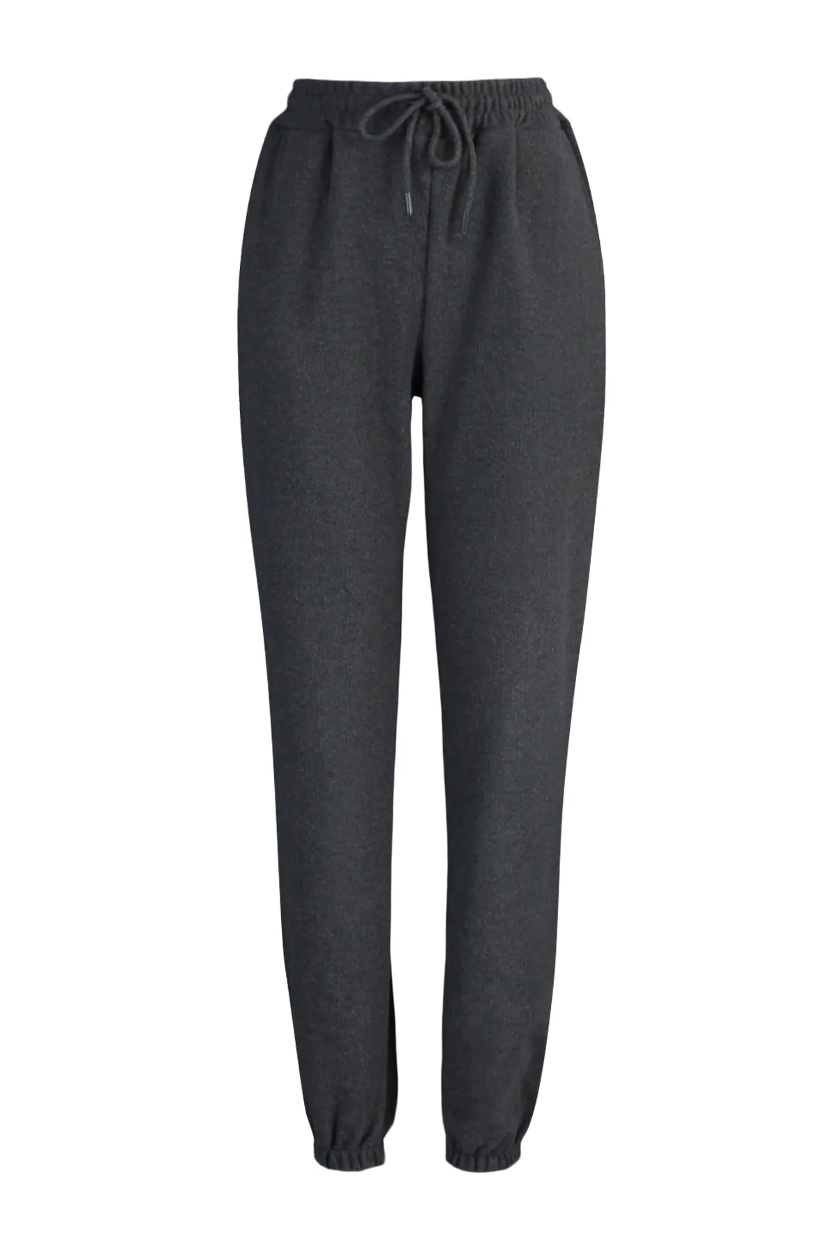 Trendyol Collection  Anthrazitfarbene Thessaloniki-Sport-Jogginghose mit bequemer Passform und Taschenstrick TWOAW21EA0168