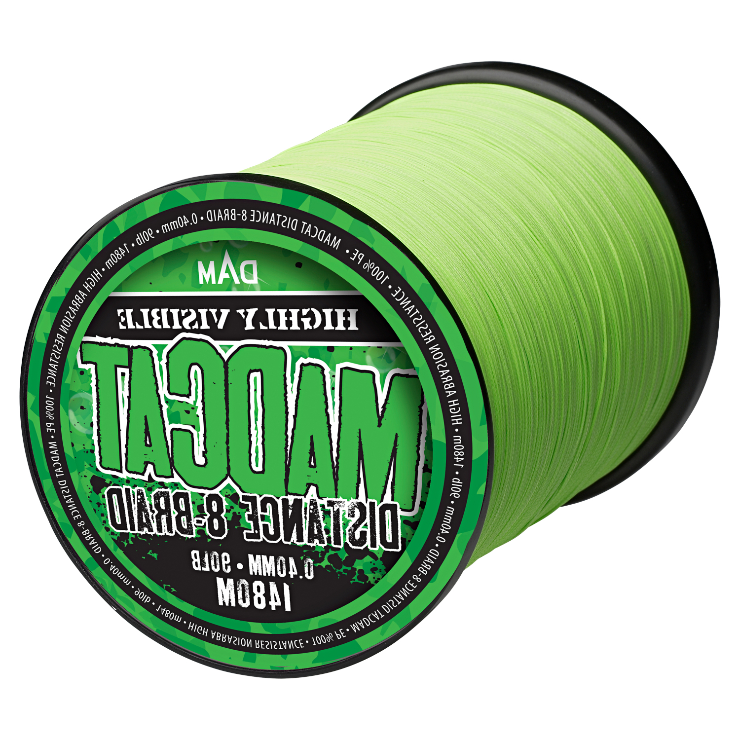 MAD CAT Angelschnur Distance Braid (fluo gelb/grün)