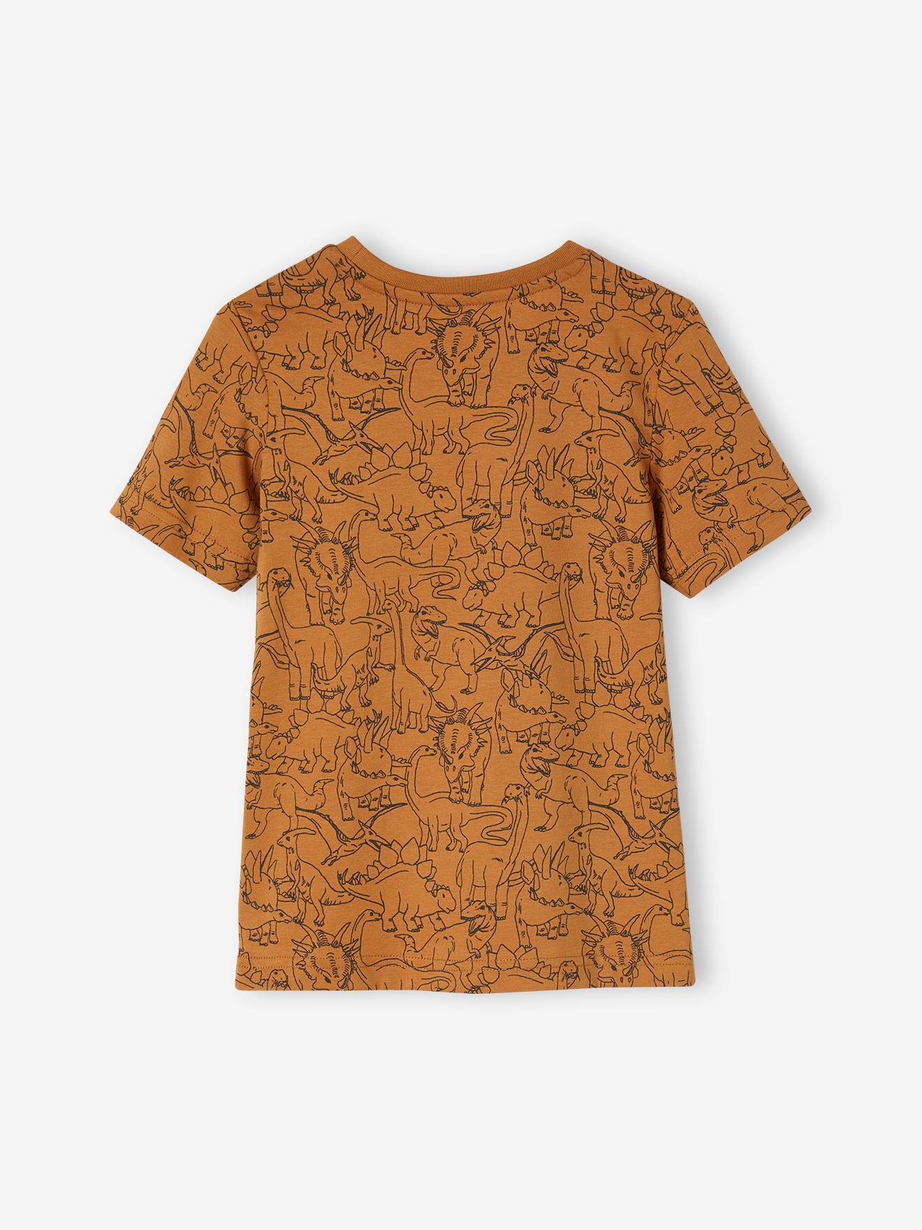 Vertbaudet Jungen T-Shirt, Print und Brusttasche Oeko-Tex - ziegel