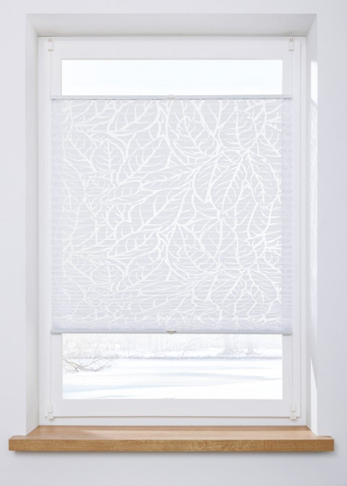 Ausbrenner Plissee mit Blatt Motiv
