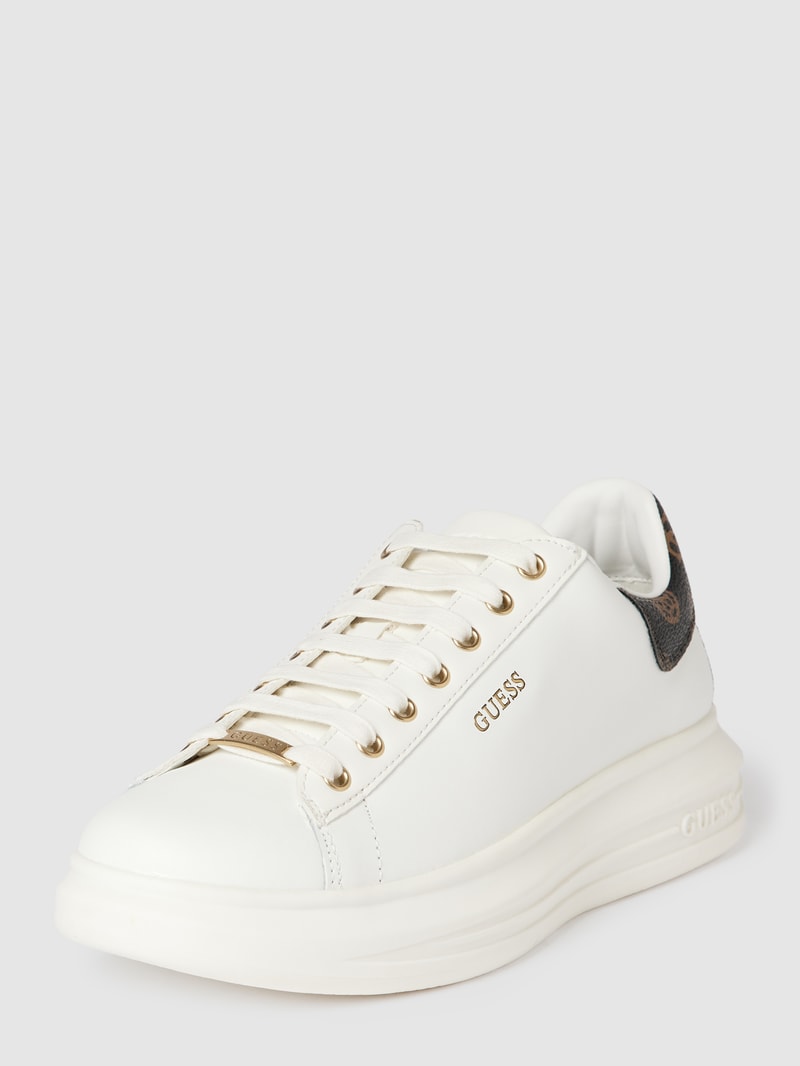 Sneaker mit Label-Print Modell 'VIBO' in weiß