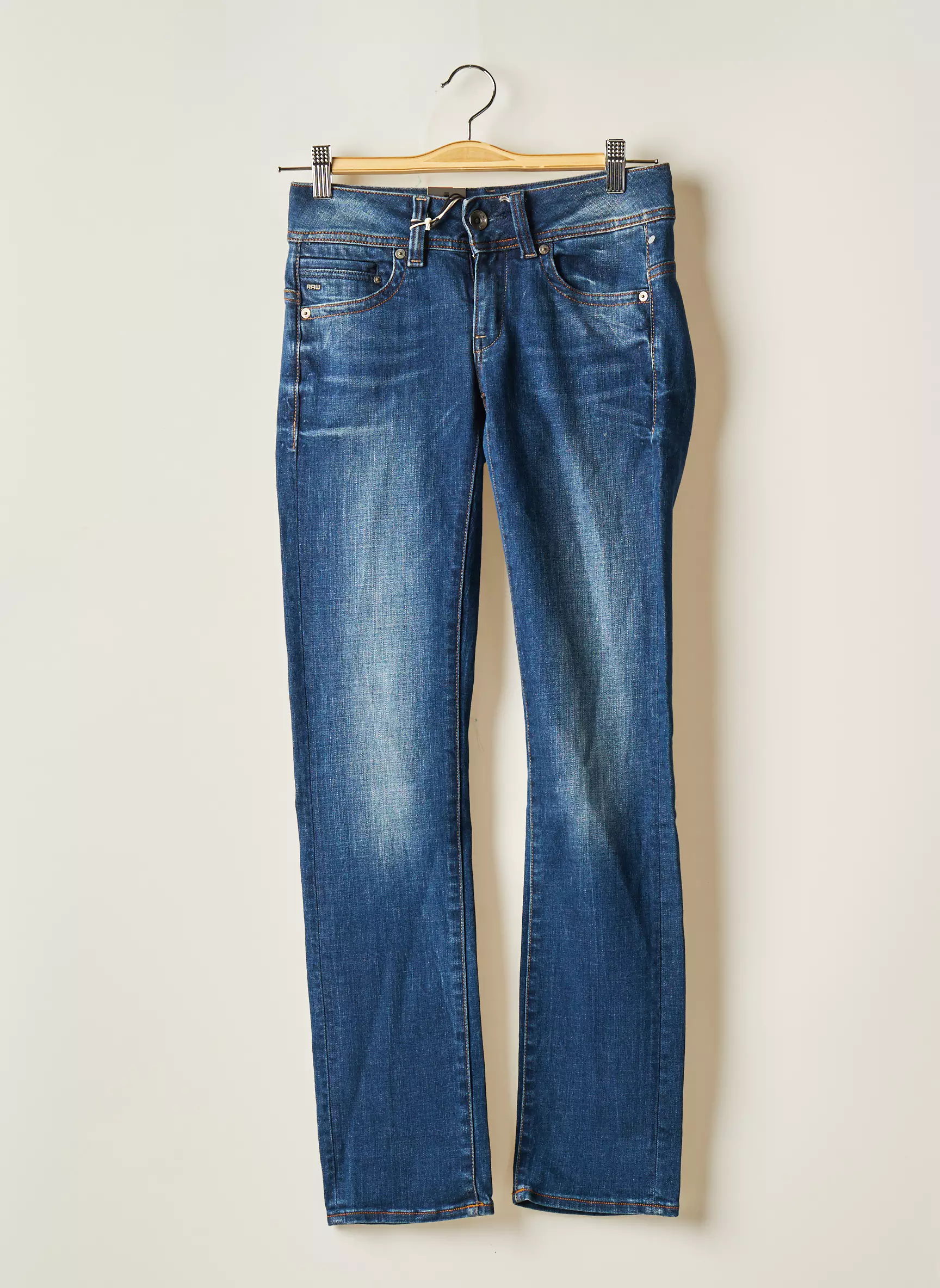 G Star Jeans Coupe Droite Femme couleur bleu