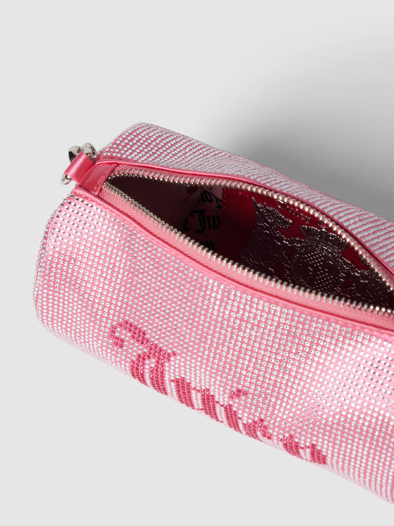 Handtasche mit Allover-Ziersteinbesatz Modell 'HAZEL' in pink