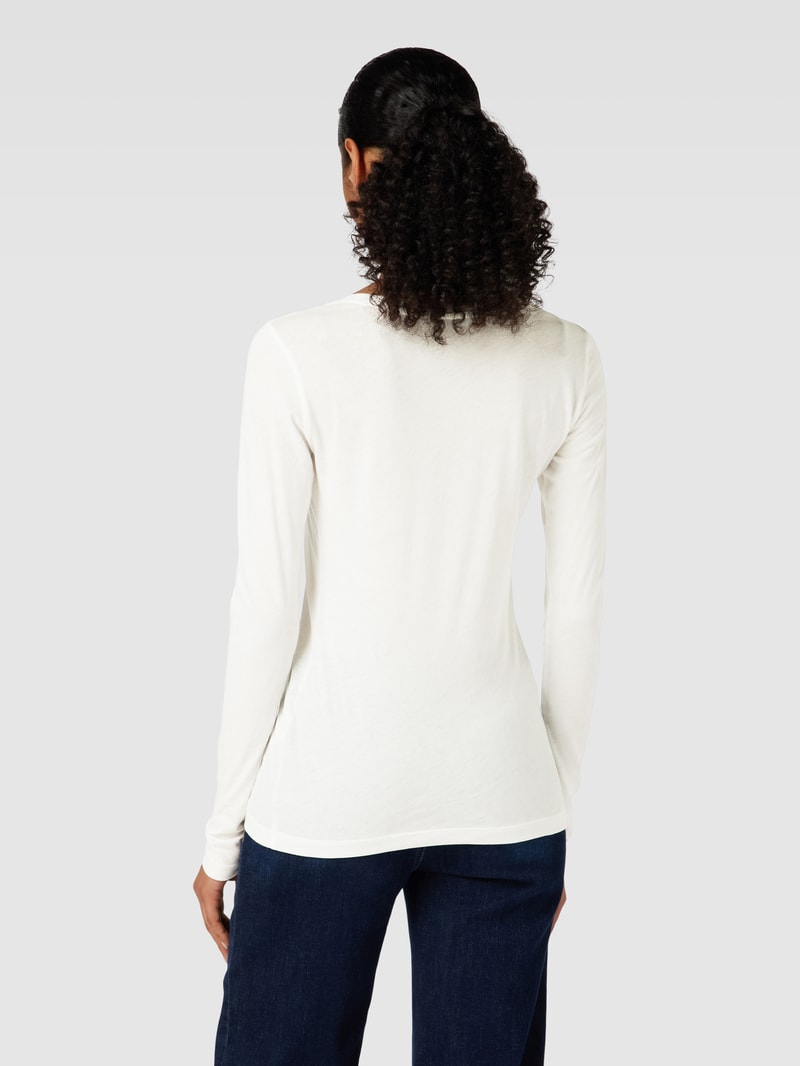 Longsleeve mit Rundhalsausschnitt Modell 'ENRICCAA SOFT' in offwhite