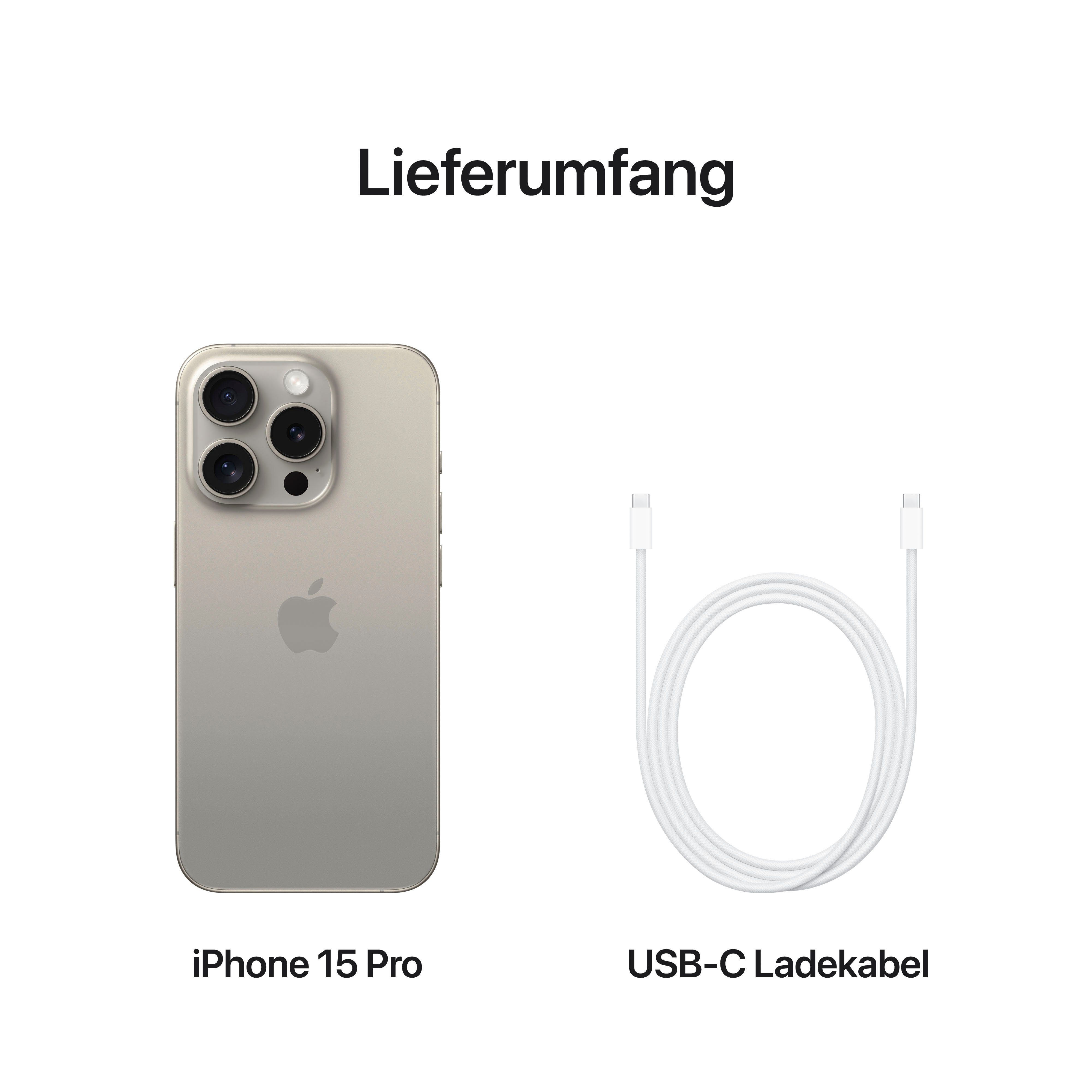 Apple iPhone 15 Pro 512GB Smartphone (15,5 cm/6,1 Zoll, 512 GB Speicherplatz, 48 MP Kamera)
