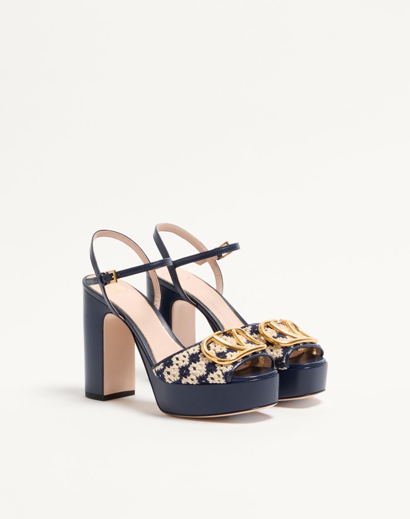 VLogo Signature Platform Sandal I Hæklet Stof 115mm