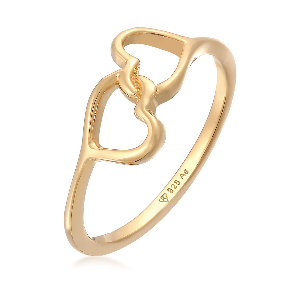 Elli Elli Bague Femmes symbole de cœur relié en argent sterling 925 Bague