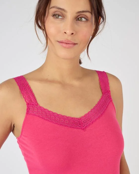 Débardeur jersey Thermolactyl Sensitive finition dentelle