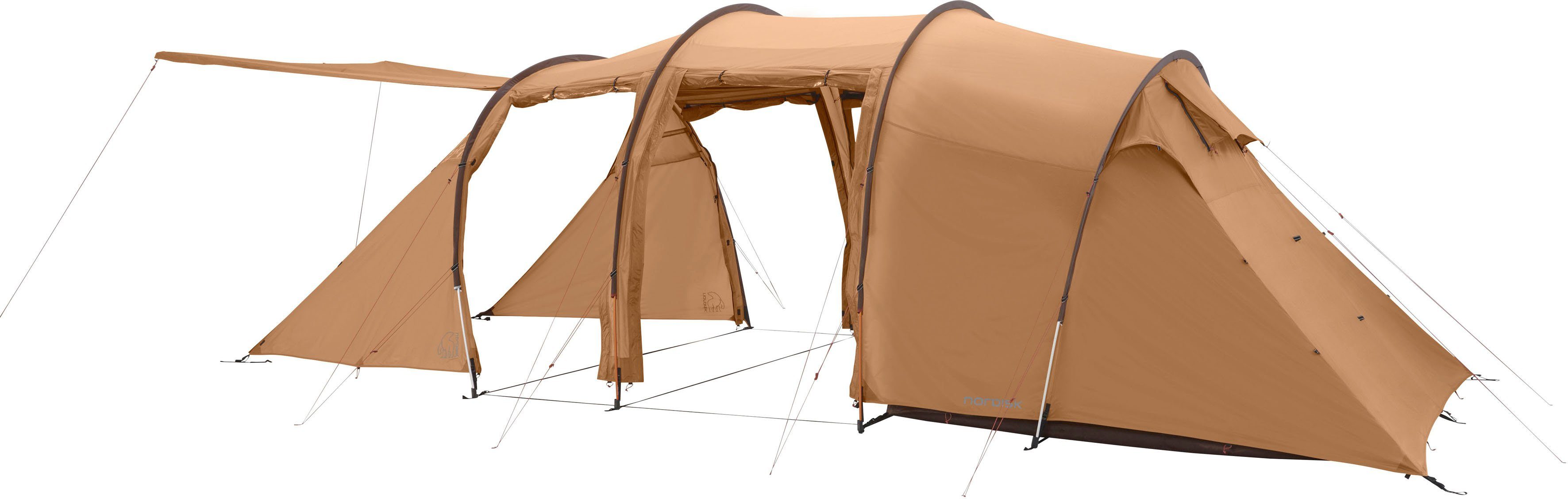 Nordisk Gruppenzelt Reisa 6 PU Tent Cashew/Brown, Personen: 6 (Packung, 1 tlg)