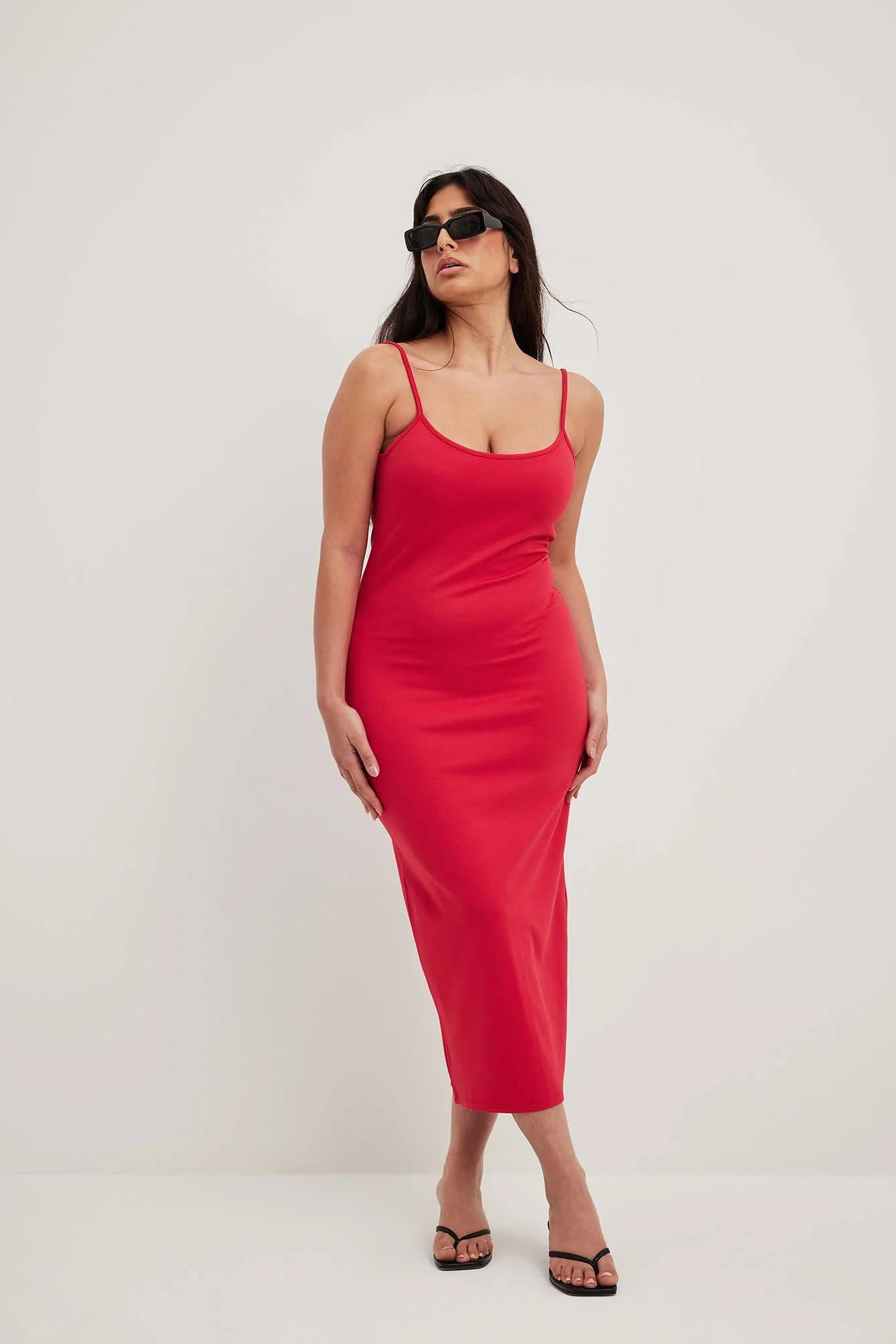 Slip-Midikleid aus Jersey