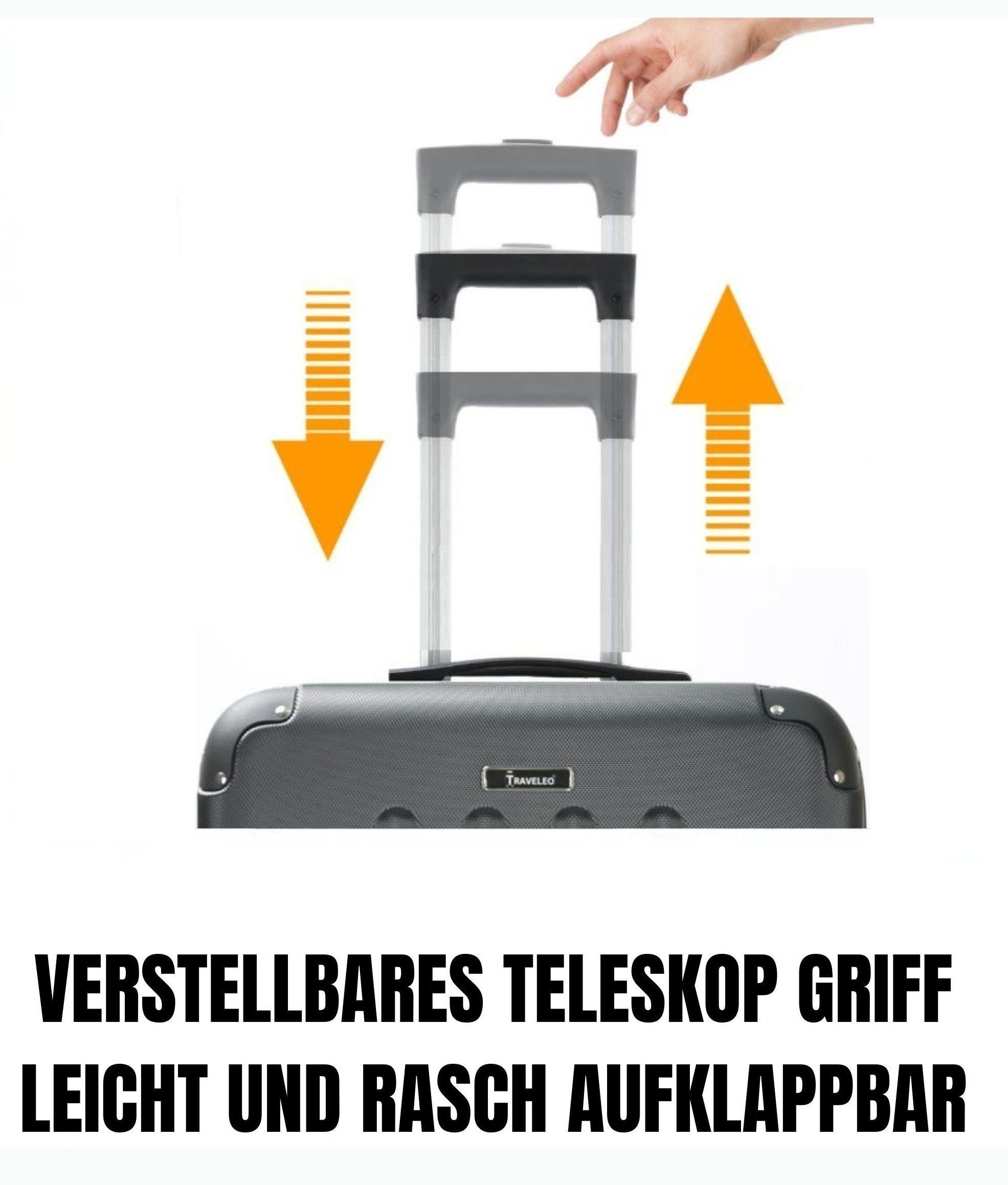 KESSMANN HOFFMANN Kofferset Hartschalenkoffer Set 3 teilig Kofferset L XL XXL Koffer -VARIANTE-, 4 Rollen, (Koffer-Set, 3 tlg., Leichtgewicht Rollkoffer 360° Rollen Reisen Urlaub Reisekoffer Set), Trolley Gepäckset Hartschalenkoffer Urlaubskoffer Han