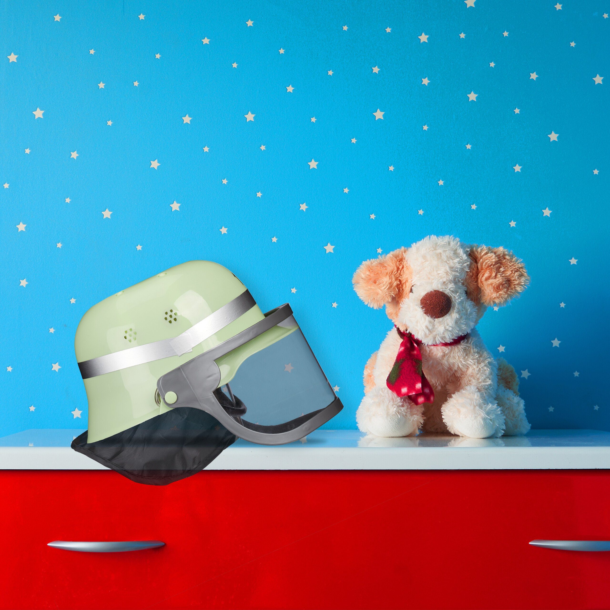 relaxdays Feuerwehrhelm Feuerwehrhelm für Kinder