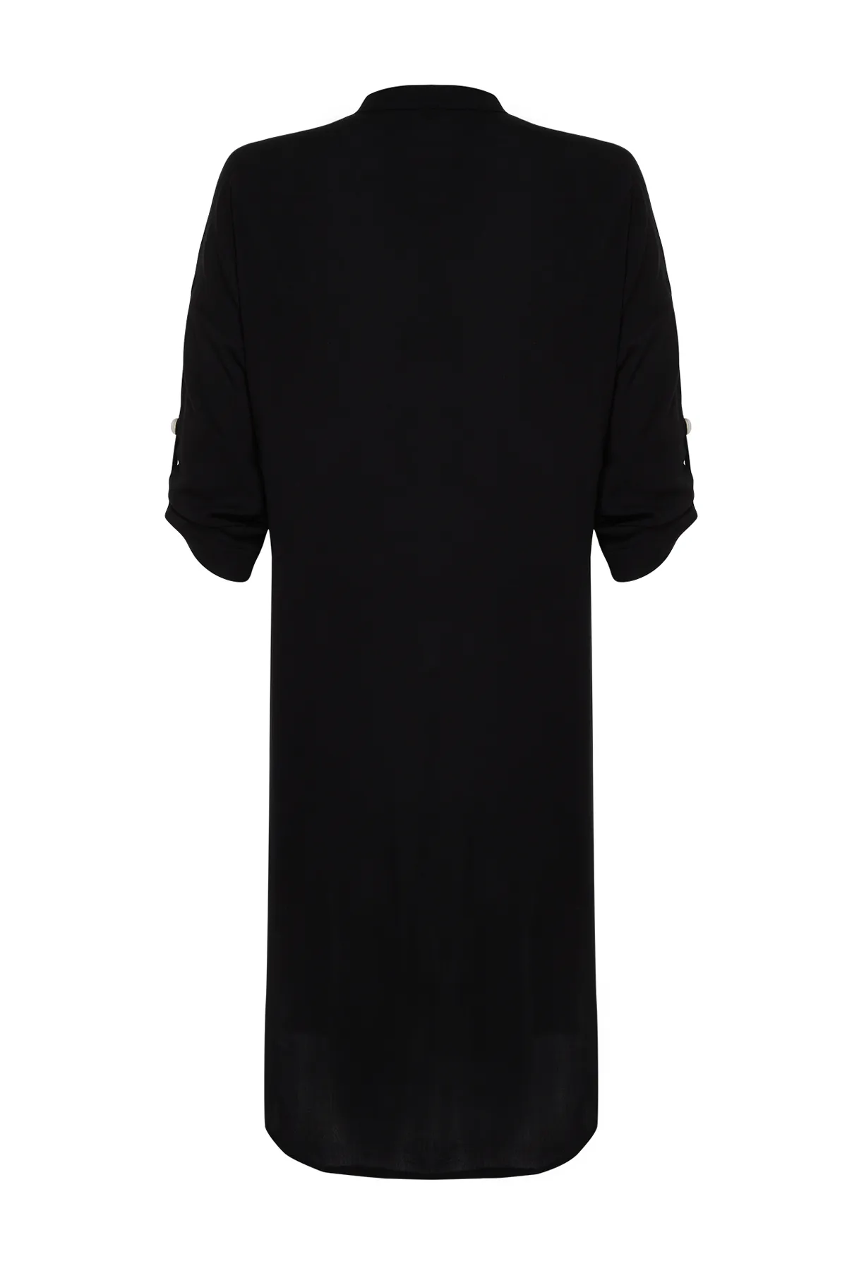 Trendyol Curve  Schwarzes gewebtes Strandkleid TBBSS24AH00132