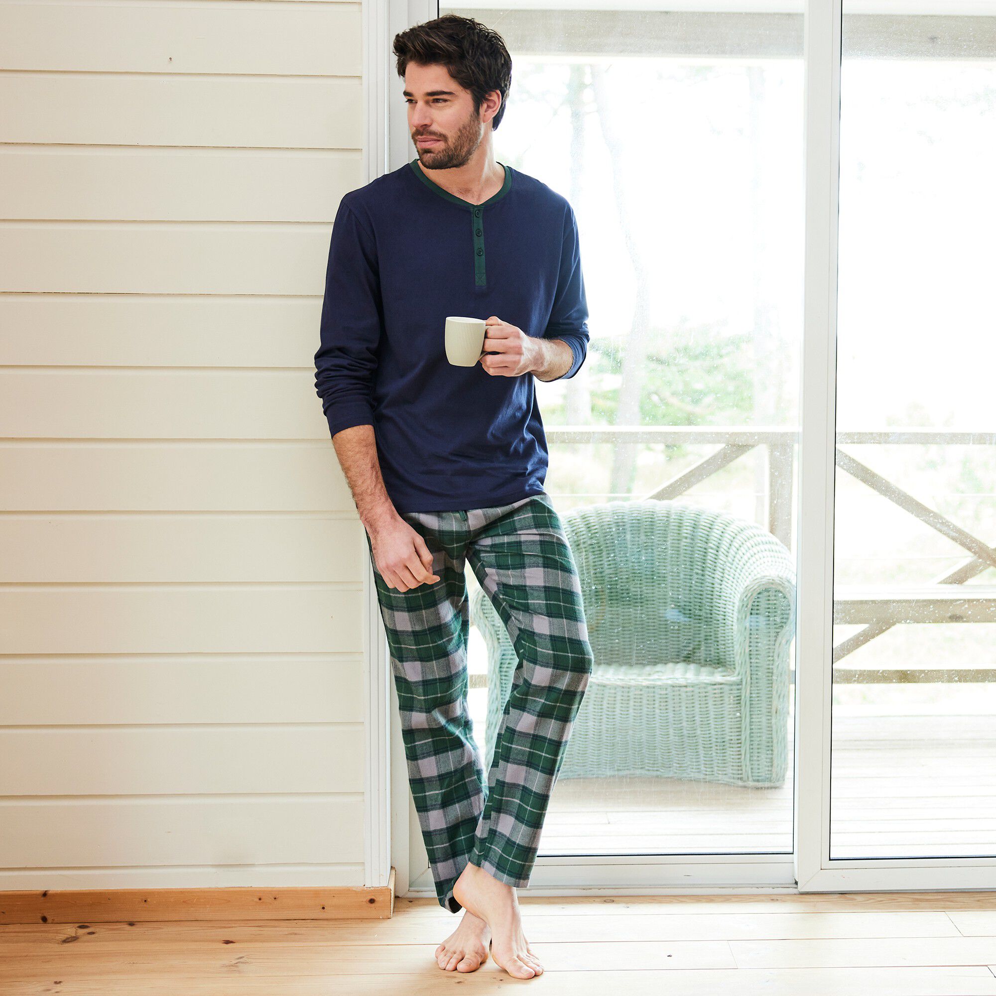 Pantalon pyjama flanelle carreaux
