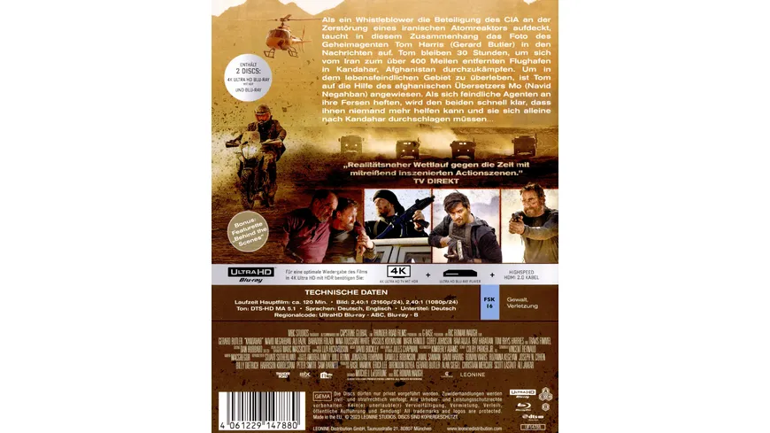 Kandahar - Steelbook  (4K Ultra HD) (+ Blu-ray)