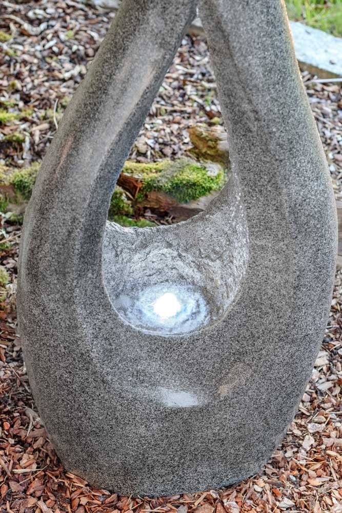 Kiom Gartenbrunnen Springbrunnen FoCurved Led 133 cm, 40 cm Breite