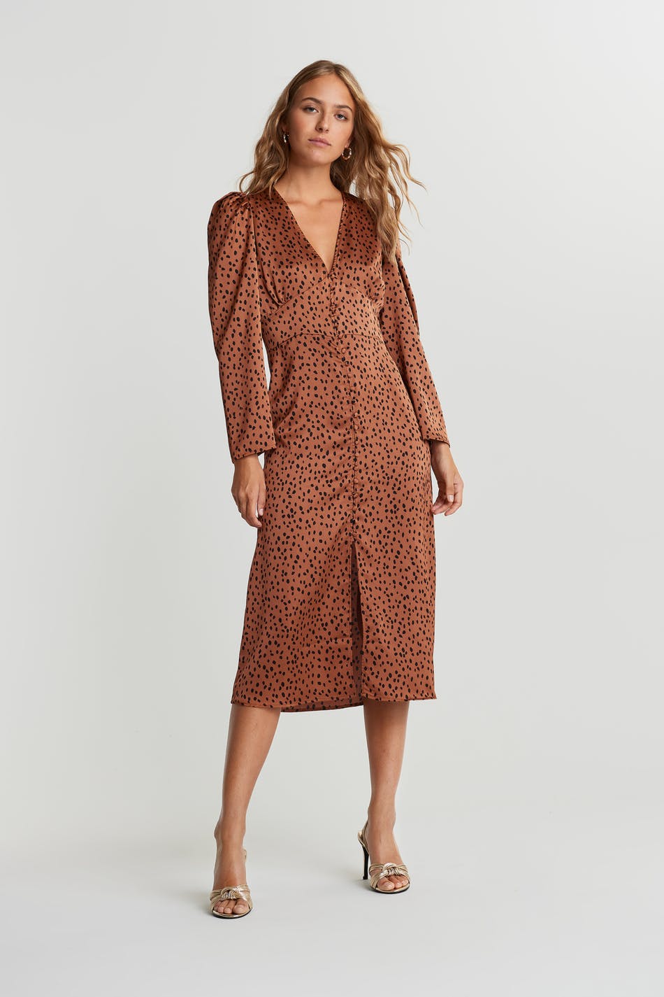 Button midi dress