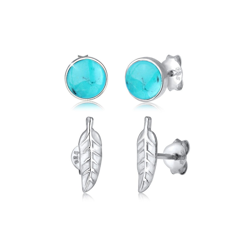 Elli Elli Boucles d'Oreilles Femme Mettent en Scène le Festival Feather Boho en Argent Boucles d'oreilles