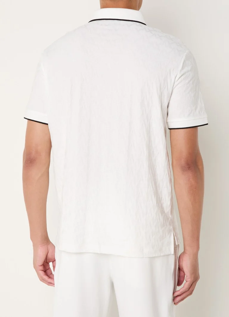 Polo Armani Exchange, croială clasică cu logo imprimat.