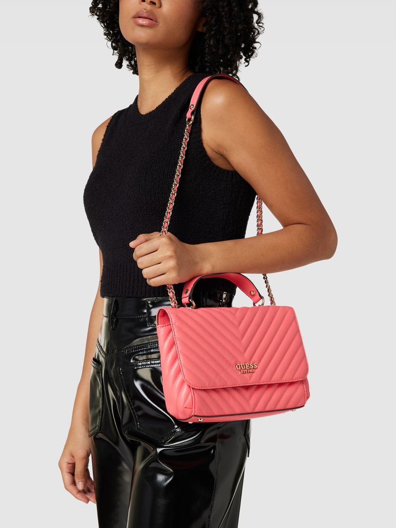 Handtasche in Leder-Optik in koralle