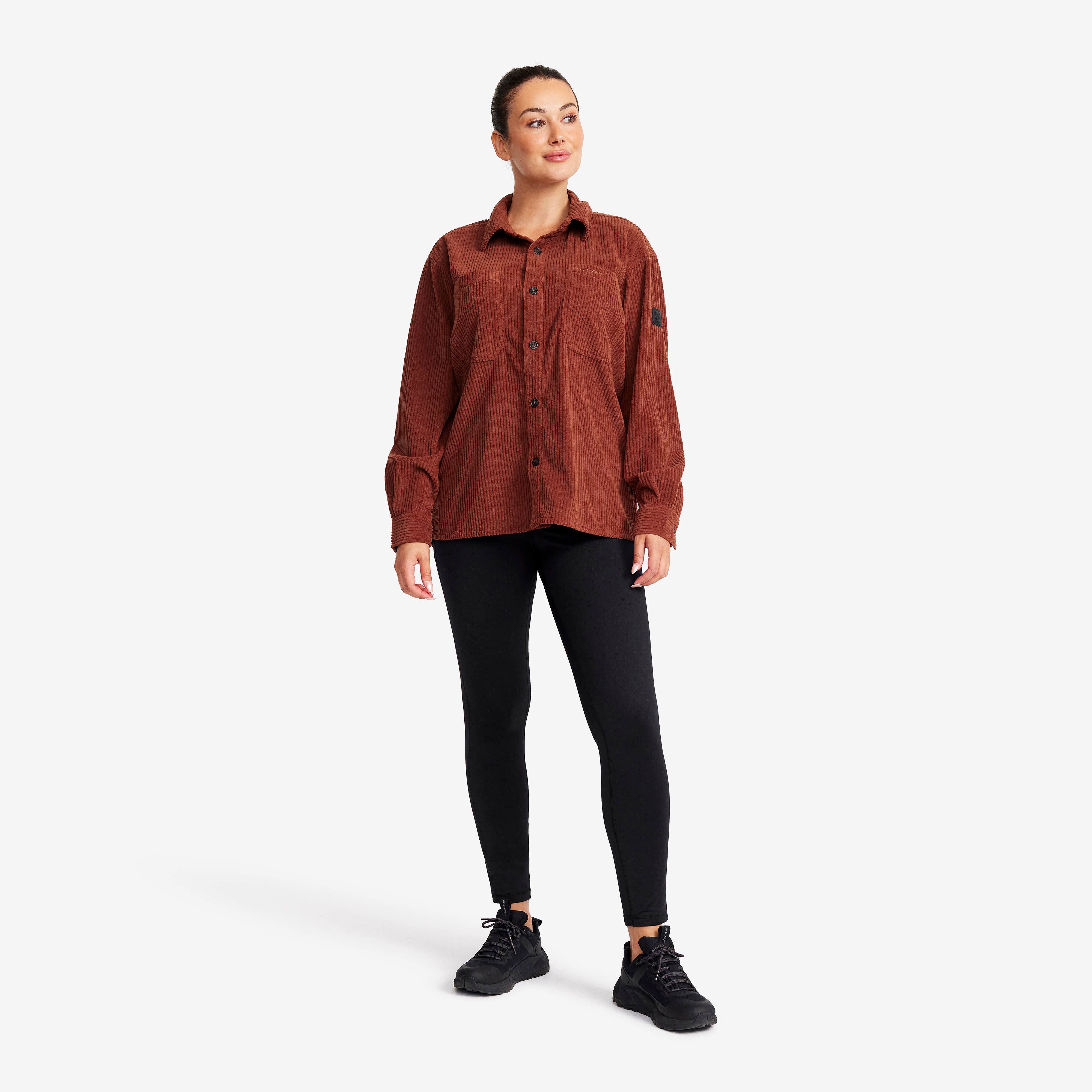 Cord Shirt Femme Smoked Paprika