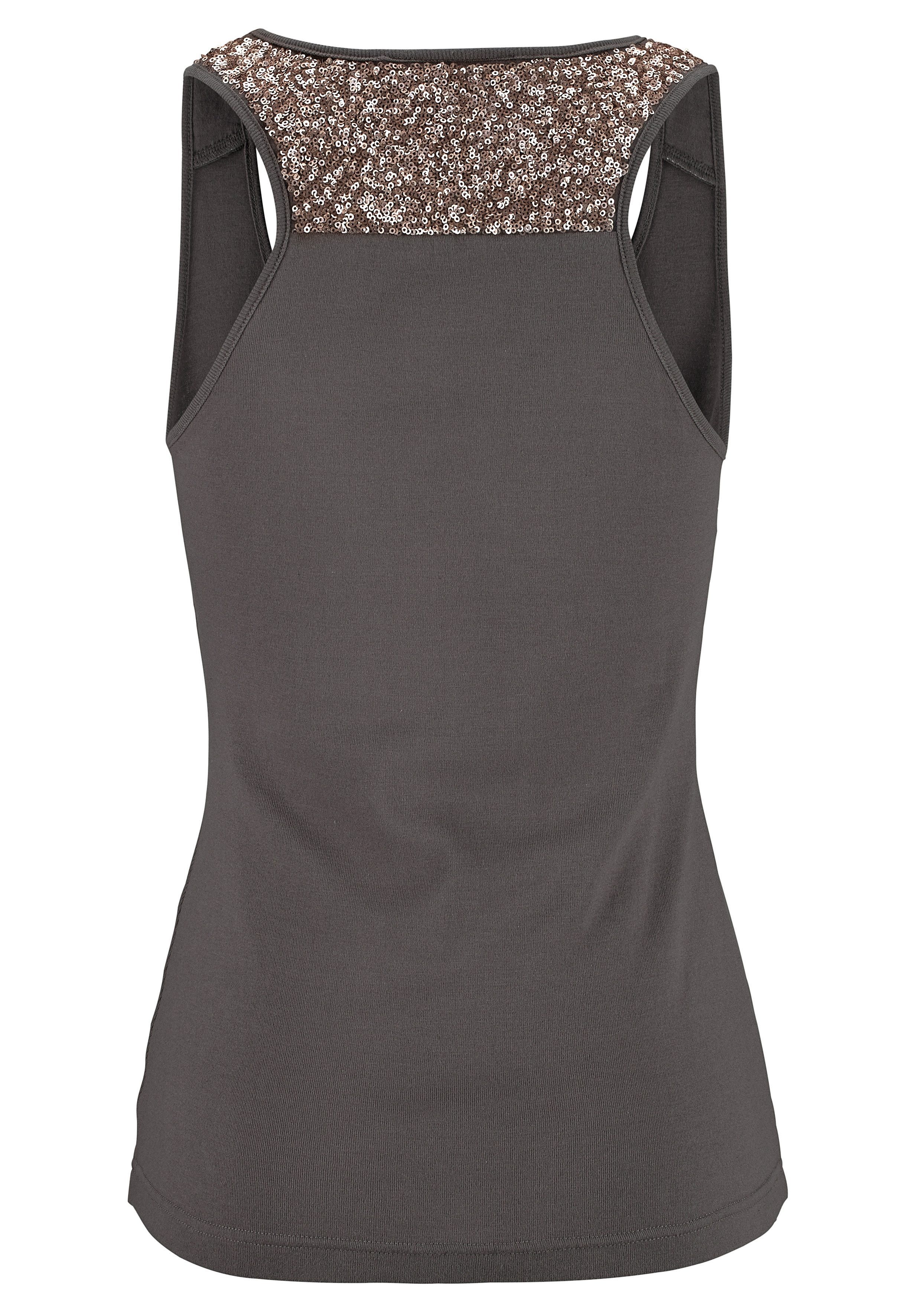 LASCANA Strandtop mit Pailetten