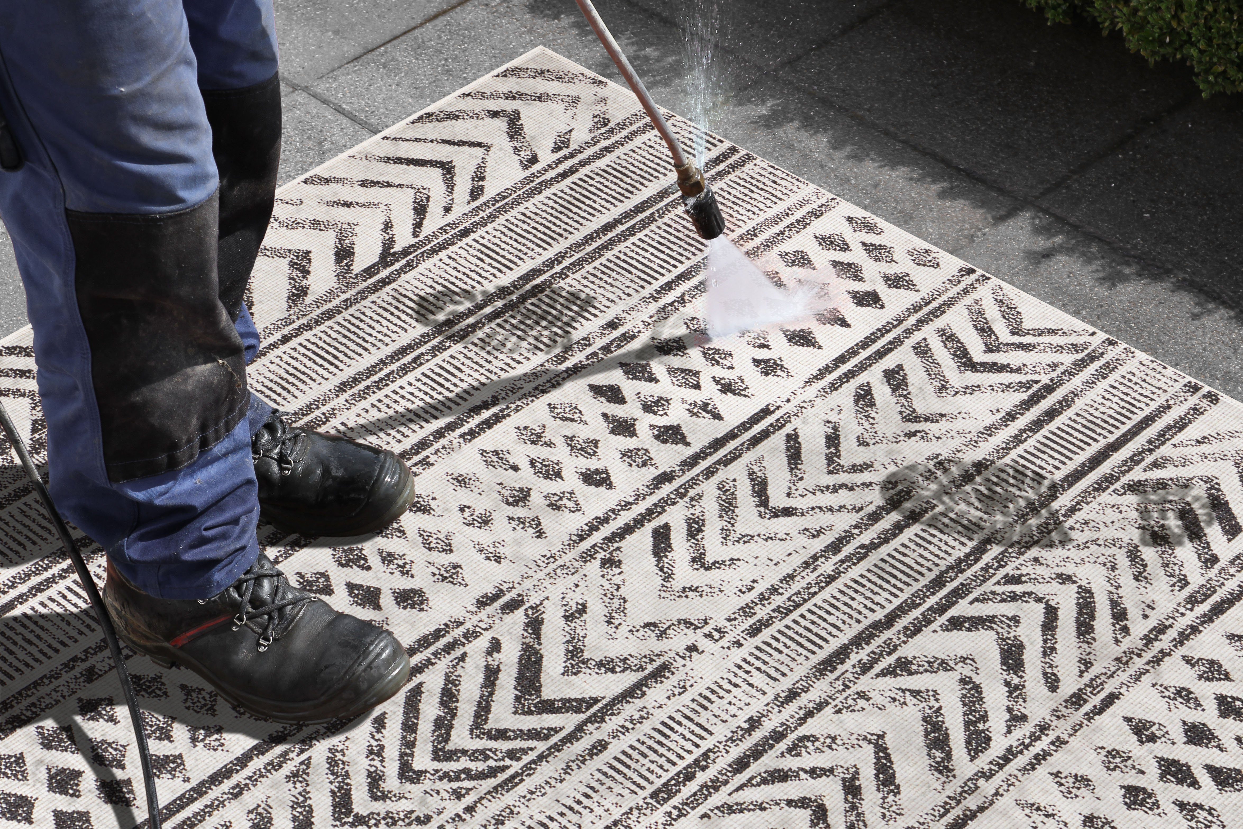 Läufer BIRI, NORTHRUGS, rechteckig, Höhe: 5 mm, In-& Outdoor, Wetterfest, Balkon, Garten, Wohnzimmer, Wasserfest, Boho