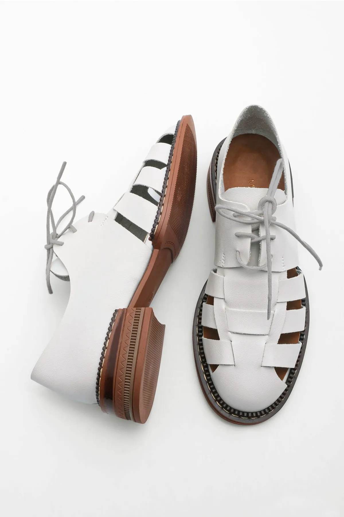Marjin  Damen Oxford-Schuhe Low-Cut-Freizeitschuhe Fice grau