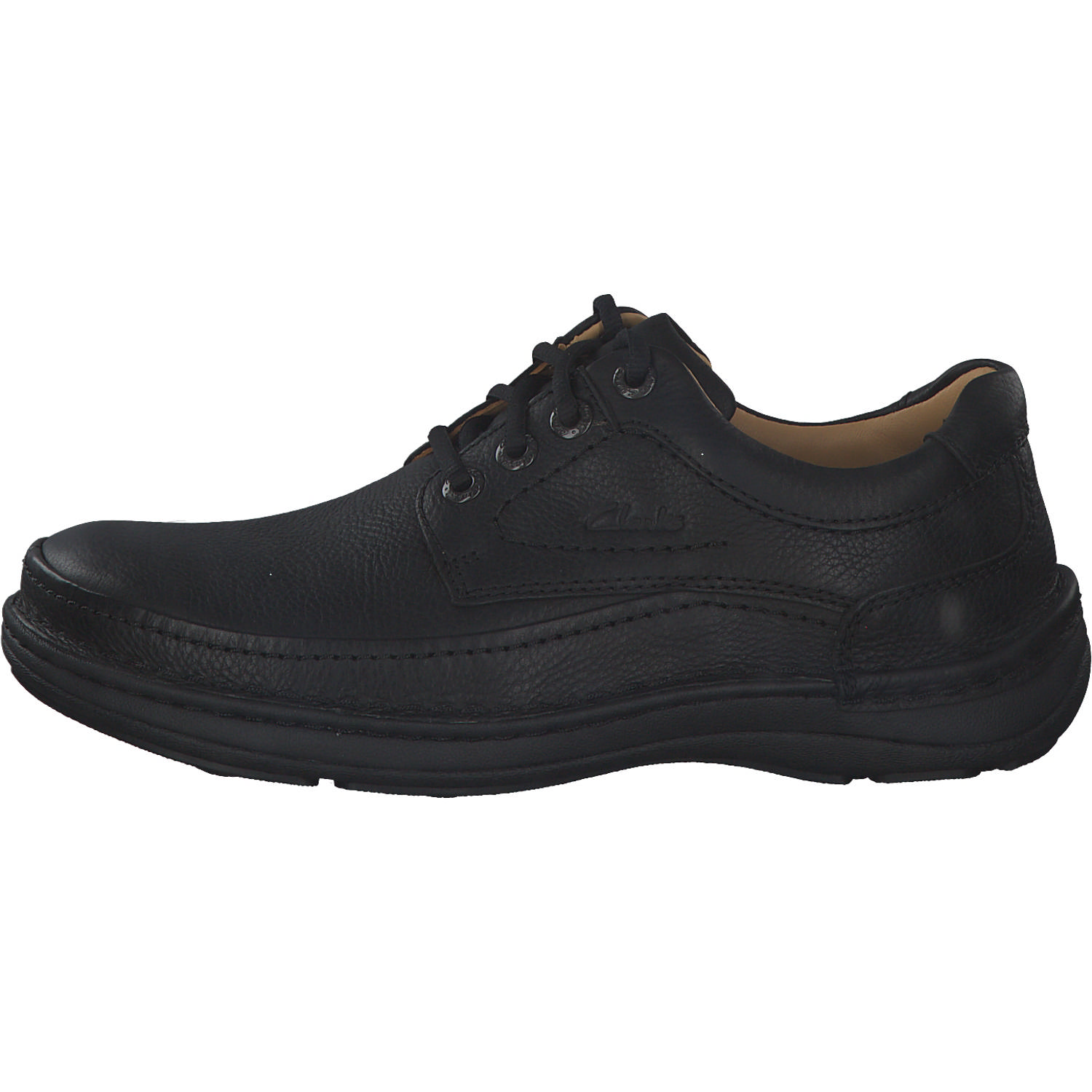 Clarks Nature Three 2033, Business-Schnürschuhe, Herren, Schwarz