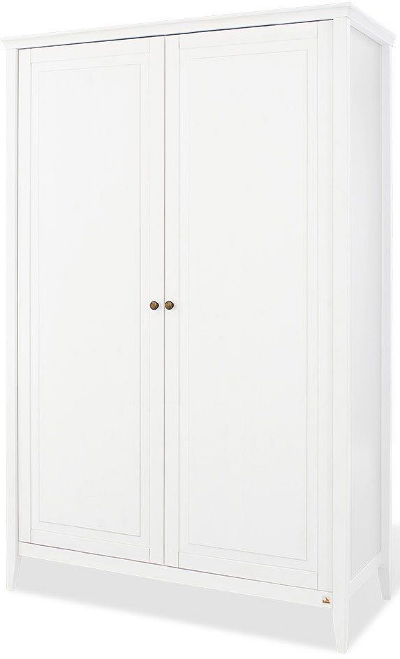 Pinolino® Babyzimmer-Komplettset Smilla, extrabreit, (Set, 3-St., Kinderbett, Wickelkommode), mit Kinderbett, 2-trg. Schrank und extrabreiter Wickelkommode