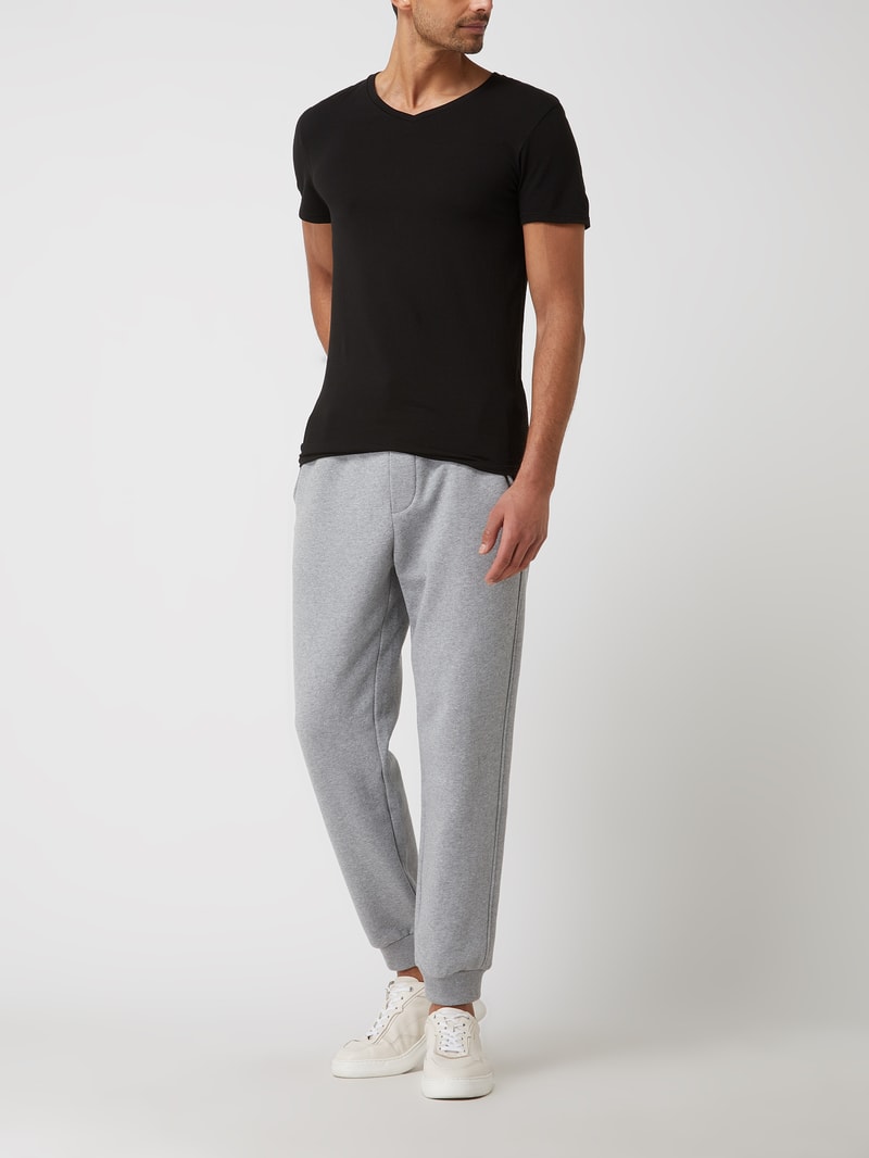 T-Shirt aus Baumwolle im 3er-Pack in schwarz