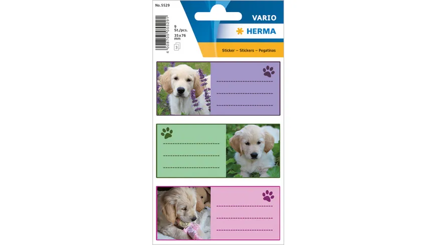 VARIO Schuletiketten Hunde