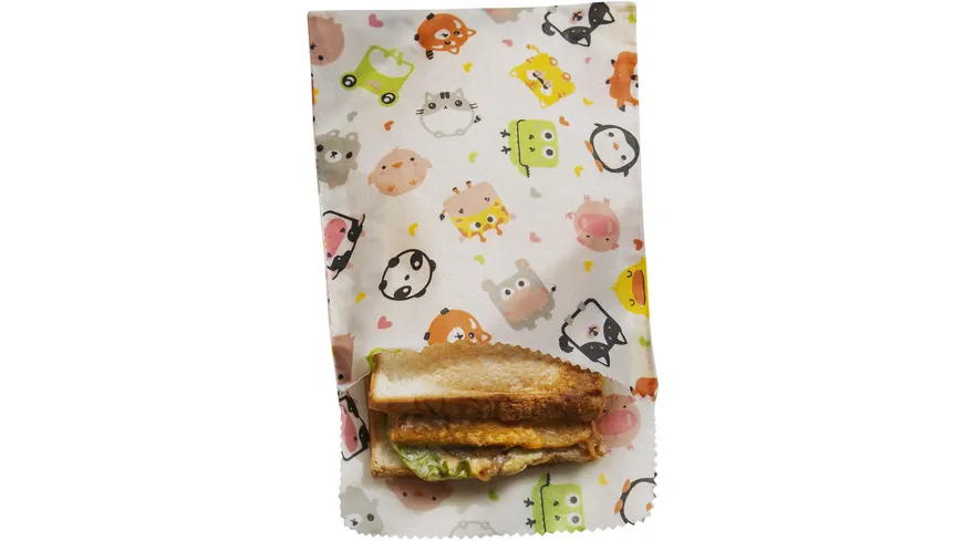 nuts Bienenwachstuch Sandwich und Snack Kids, 2 Stück