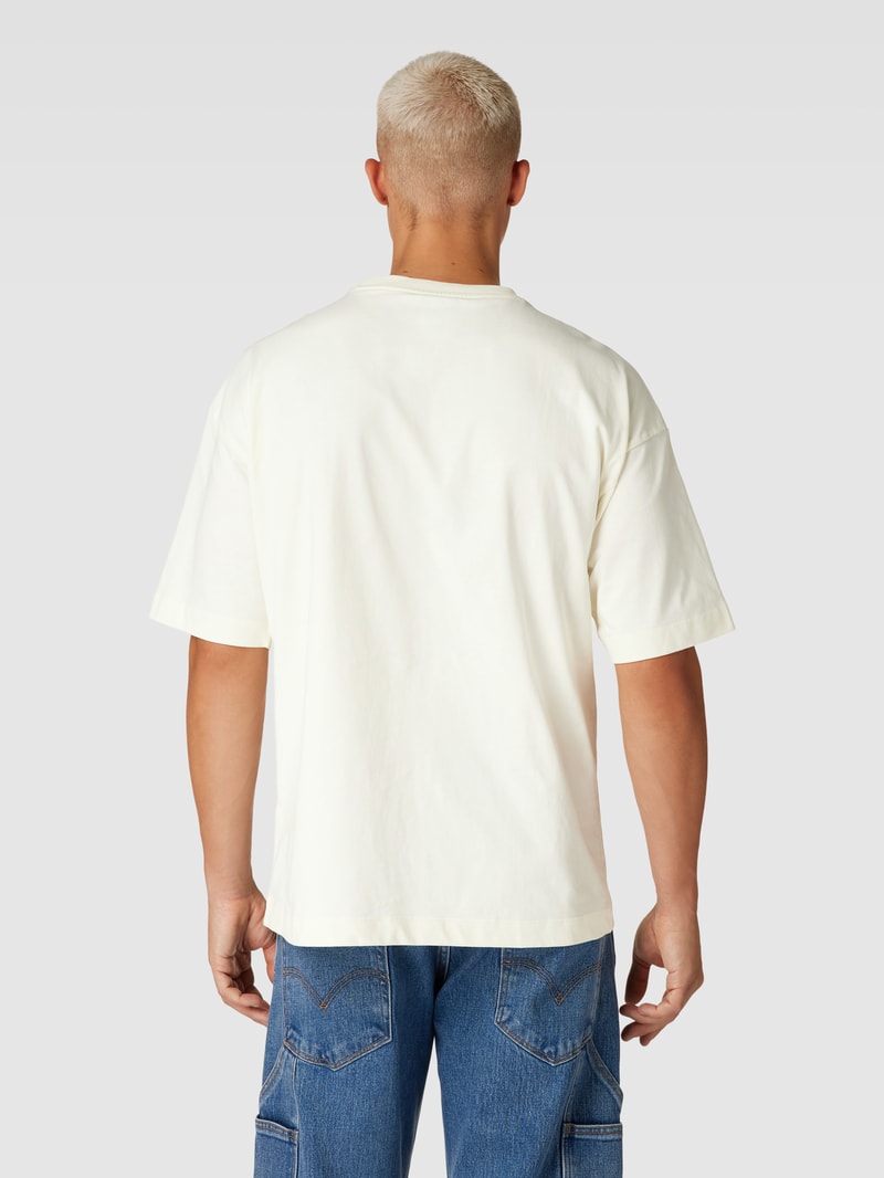 Oversized T-Shirt mit Motiv-Print in offwhite