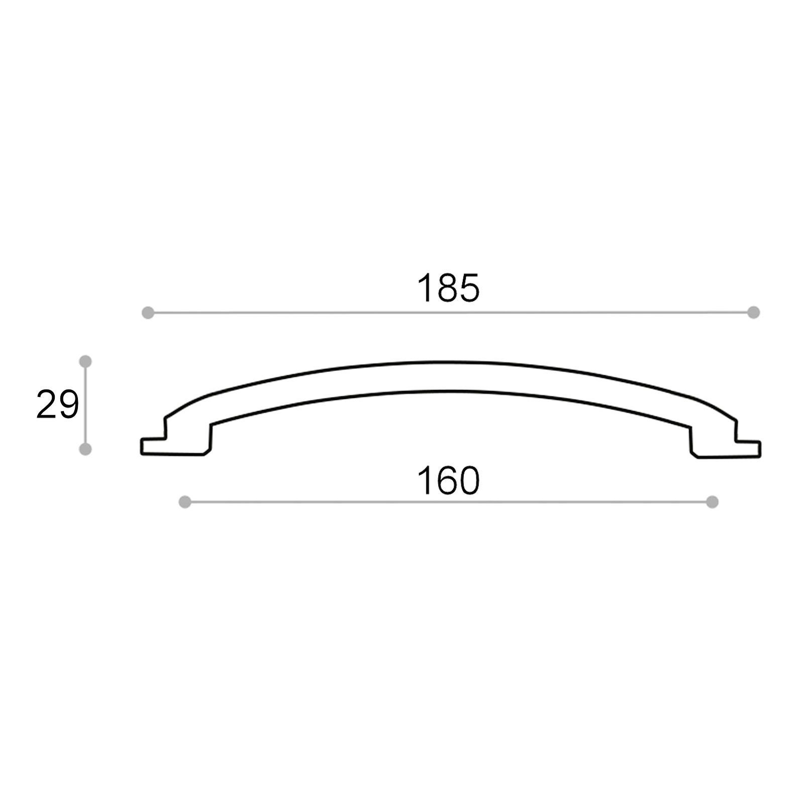 SO-TECH® Möbelgriff Bügelgriff DIMO BA 160 mm Edelstahloptik matt, Bogengriff Griff Schubladengriff Schubladengriff - incl. Schrauben