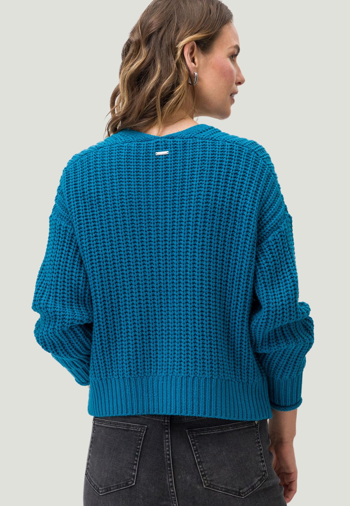 Strickjacke kurz Grobstrick