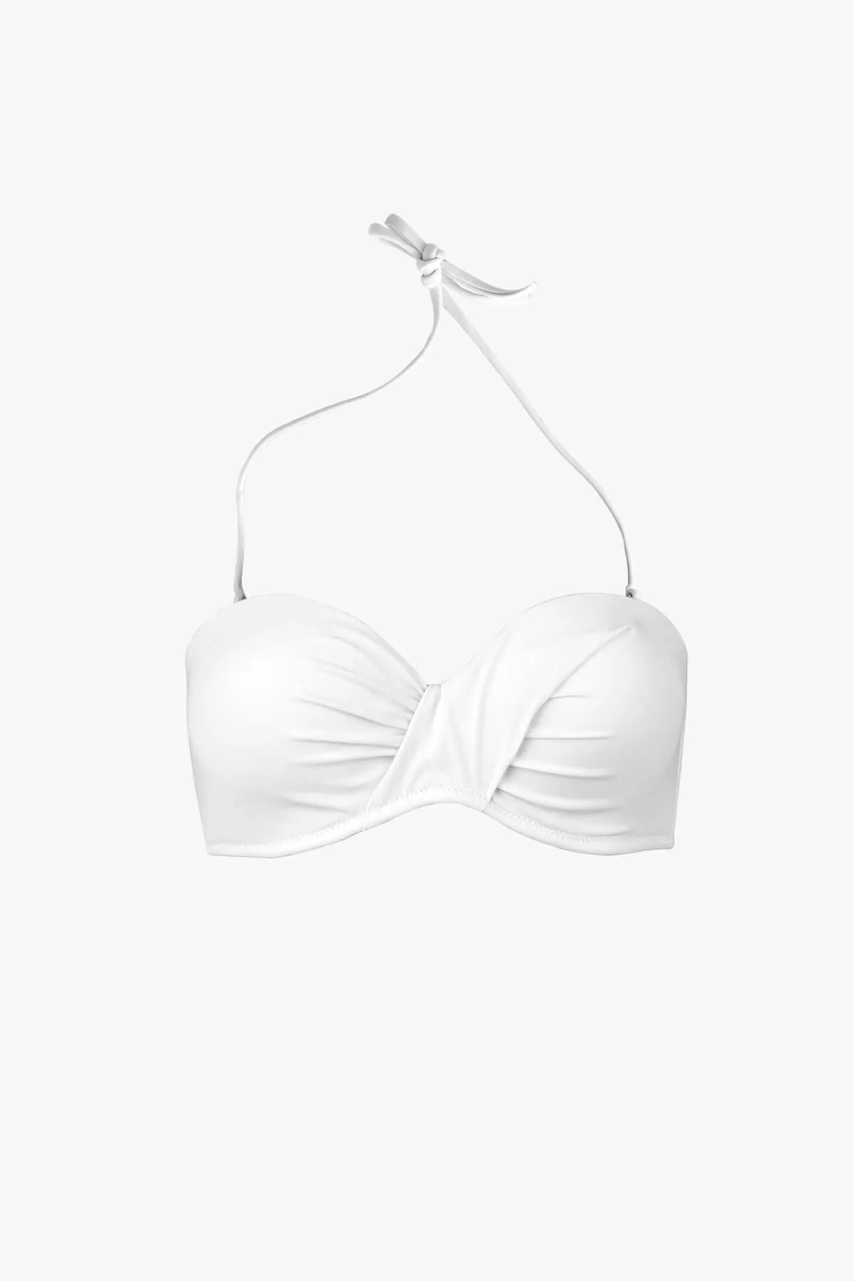 AYYILDIZ  63549 Weißes trägerloses Bikinioberteil